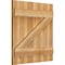 Ekena Millwork Joined Board-n-Batten Shutters w/Z-Bar, Rough Sawn Western Red Cedar, 26 7/8W x 28H, PR RBJ06Z26X028RWR - alternate 4